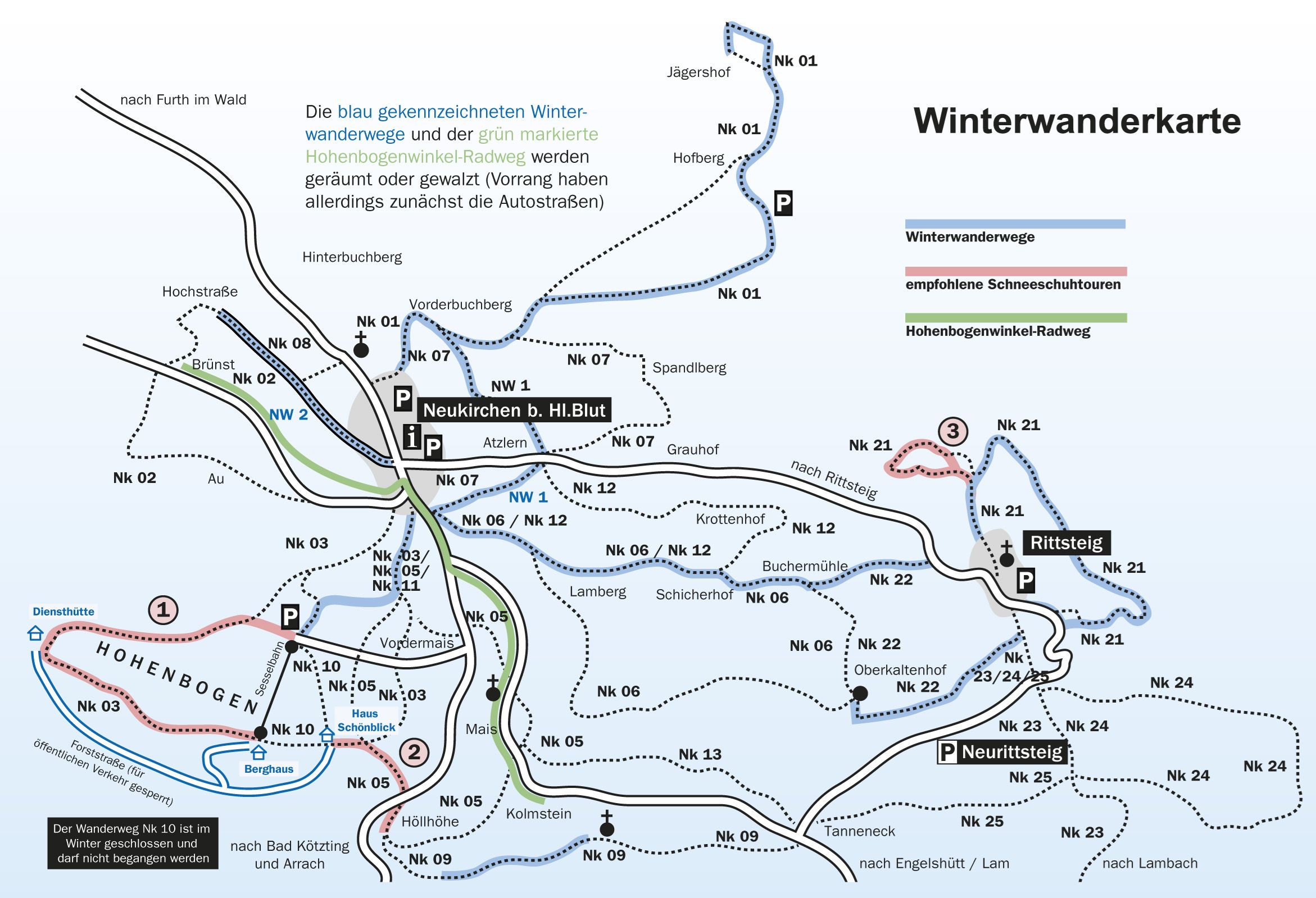 Winterwanderkarte - Übersicht